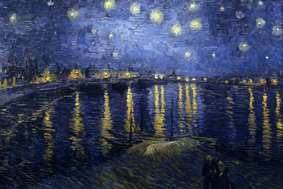 Van Gogh: Sternennacht über der Rhone.