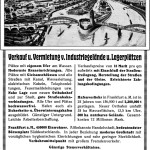 Werbeanzeige der Stadt Frankfurt am Main für den Frankfurter Osthafen, 1914